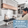 thumbnail image 5 of Akicon 30 Inch Stainless Steel Range Hood Insert, 600 CFM Ducted Built-in Vent Hood, Ultra Quiet, Dimmable Cool & Warm Dual LED Lights, Dishwasher Safe Filters, 5 of 9
