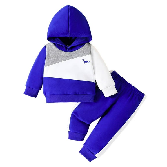 Kids Girls Boys Hoodie Outfits Sweatshirt Sweatpants Jogger Set Long Sleeve Soft Warm Solid Shirt Casual Tops Patchwork Spring Tracksuit