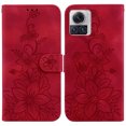 thumbnail image 2 of Compatible with Motorola Moto X30 Pro 5G Embossed Lily Wallet Case with Card Holder PU Leather Flip Cover, 2 of 5