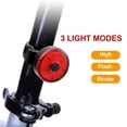 thumbnail image 2 of Generic Feu Arrière de Vélo Compact Rechargeable par USB avec Sangle Réglable, 3 Modes LED pour Cyclisme de Nuit, Design en Silicone ABS Rouge, Autonomie de 6 Heures, Équipement de Sécurité Léger pour Vélos de Montagne et de Route, 2 of 6