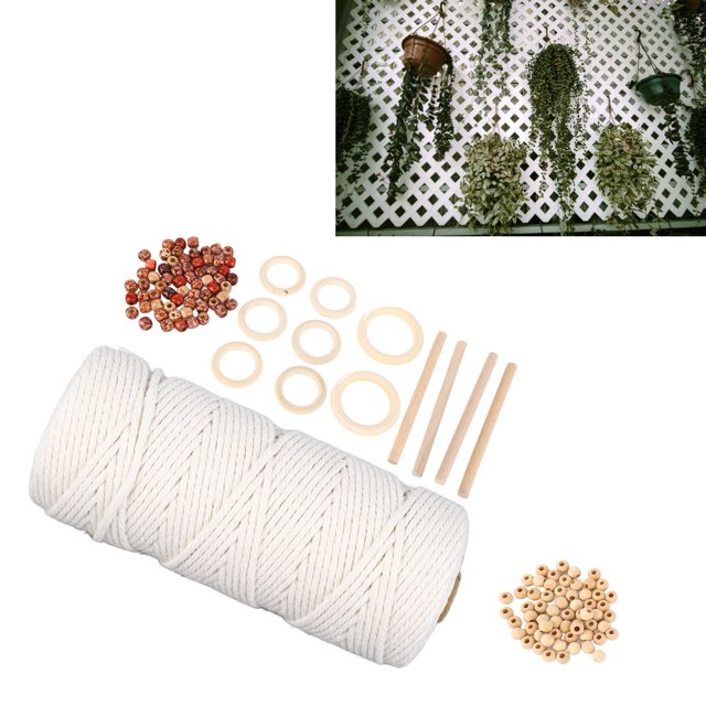 Kit De Colgador De Plantas De Macramé, Bricolaje, Artesanía Pulida Fina, Usos Múltiples, Suministros De Macramé, Cuentas De Macramé Para Colgadores De Plantas