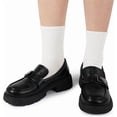 thumbnail image 3 of YOMYM 8 Pairs Women's Cotton Crew Socks Soft Athletic Cushioned Above Ankle Sock, White, 3 of 8
