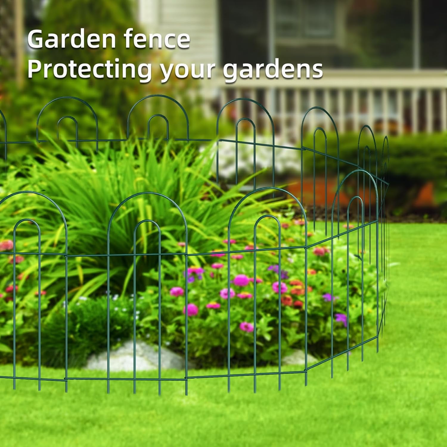 Decorative Garden Fence Border 32in X 20ft Green No  Temporary Iron Wire  Fencing for Yard