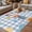 Blue, variant on Spring Easter Outdoor Rug for Patio/Deck/Porch, Non-Slip Large Area Rug 6 x 9 Ft, Blue Plaid Bunny Colorful Eggs Floral Indoor Outdoor Rugs Washable Area Rugs, Reversible Camping Rug Carpet Runner