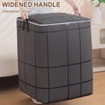 thumbnail image 4 of SharkTRUE Grey Checkered 180L Extra Large Clothes Storage Bin for Moving and Organization, 4 of 7