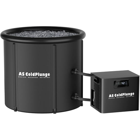 Ice Bath Chiller & Cold Plunge Tub Kit, 1/3HP Cold Plunge Chiller with Built-in Pump & Filter, Upgraded XXL 148Gal Ice Pod, Cold Plunge Tub with Water Chiller for Cold Therapy Recovery