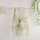 thumbnail image 4 of 2X Estante para Colgar En la Pared de Macramé Bohemio, Colgante de Almacenamiento Flotante de Madera con Borlas Tejidas A Mano para Decoración de la Pared del Hogar, 4 of 5
