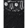 thumbnail image 7 of Allegra K Women's Sleeveless Semi Sheer Yoke Floral Lace Mini Flare Dress, 7 of 7