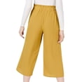 thumbnail image 2 of Sage The Label Womens Belted Relaxed Culottes Dress Pants, Yellow, Medium, 2 of 2