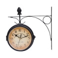 thumbnail image 1 of EeaseCA European-style Double-sided Wall Clock Creative Classic Clocks Monochrome (Black), 1 of 4
