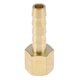 thumbnail image 1 of Accesorios de manguera de latón Unique Bargains 1/4" OD con conector de rosca hembra 1/8"NPT para aire, agua, aceite, gas, combustible 1 pieza tono dorado, 1 of 7