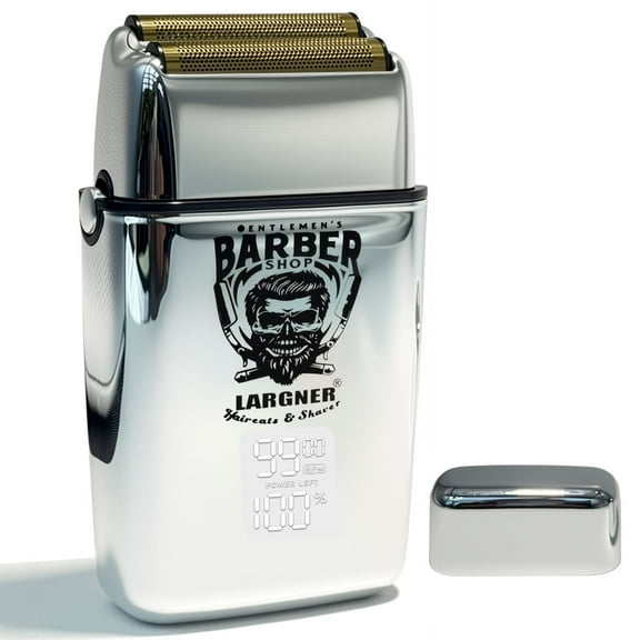 Waterproof Electric Razor, Rechargeable Beard Trimmer with 2 Floating Blade, Portable Beard Trimming Tool for Home & Travel Use