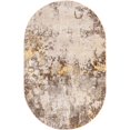 thumbnail image 1 of Unique Loom Helios Over-Dyed Area Rug 5' x 8' Oval Beige/Brown, 1 of 2