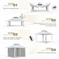 thumbnail image 5 of EAGLE PEAK 13 x 13 ft Pop-Up Gazebo Tent Instant w/ Mosquito Netting，Outdoor Gazebo Canopy Easy Set-up Folding Shelter (White), 5 of 10