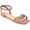 Rose, variant on Journee Collection Womens Zendaya Faux Leather Studded Slingback Sandals