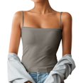 thumbnail image 2 of Camisole Tops for Women Stretchy Spaghetti Strap Sleeveless Slimming Padded Cami Tank Top Y2k Going out Tops, 2 of 5