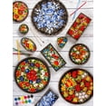 thumbnail image 6 of Lacquer Miniature Organizer and Storage Box Handmade Petrykivka Painting Oval Trinket Box 5.7x3.3x1.4-inch Decorated Box, 6 of 8
