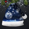 thumbnail image 2 of Rotm Christmas Hats for Ki'ds Christmas Leopard Print Santa Hat Novelty Xmas Holiday Hats Funny Plush Hat Festive Holiday Party Supplies for Unisex Adults Dark Blue,M, 2 of 5