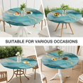 thumbnail image 7 of Blue Gold Marble Pattern Round Fitted Tablecloth with Elastic Edge,Dining Table Cover Waterproof,Outdoor Round Tablecloth for Camping,Dining,Indoor and Outdoor, 7 of 7