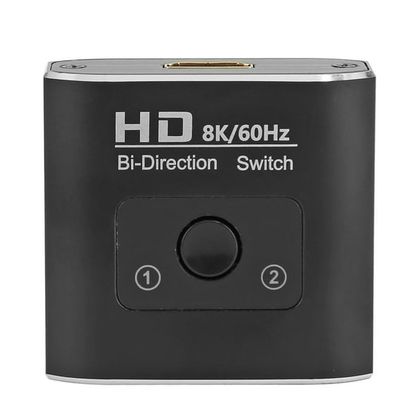 HD Multimedia Interface Switch, 48Gbps High Speed Aluminum Alloy Video Splitter Bidirectional 8K 60Hz For Projector For TV