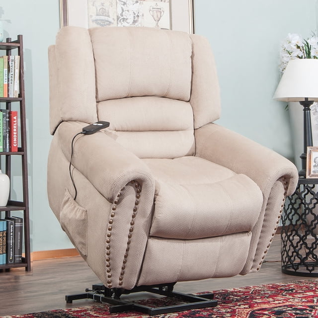 Topcobe Fauteuil Inclinable Fauteuil Inclinable Power Lift, Banquette-Lit Inclinable pour Salon, Fauteuil Inclinable Loveseat, Beige