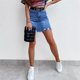 thumbnail image 3 of Gibobby faldas para mujer invierno falda Jean Mujeres Casual falda corta(Azul, L), 3 of 5
