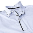 thumbnail image 6 of qelini Mens Shirts Long Sleeve Button Cotton Blend Back School Round-Neck Solid Color Casual Slim Fit Basic Pull-over Blouse Fashion Lightweight and White M, 6 of 7
