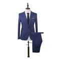 thumbnail image 4 of Stamzod Men's Slim Fit Suit One Button 3-Piece Blazer Dress Business Wedding Party Jacket Shirt & Pant Set Plus Size Fasion Suits Men Clothing, 4 of 4