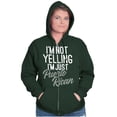 thumbnail image 4 of Puerto Rican Funny Yelling Boricua Zip Hoodie Sweatshirt Women Brisco Brands S, 4 of 5