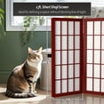thumbnail image 6 of 2 ft. Tall Desktop Window Pane Shoji Screen - Rosewood - 6 Panels, 6 of 7