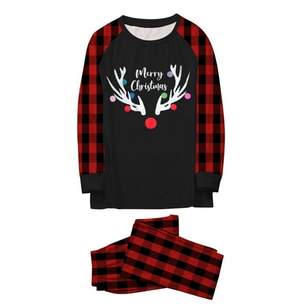 

NECHOLOGY Maternity Christmas Pajamas for Family Christmas Family Matching Pajamas Cute Delivery Tomorrow Family Pajamas Suit Black Large