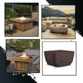 thumbnail image 2 of Covers & all Outdoor Square Fire Pit Cover, 12 Oz Waterproof, UV & Weather Resistant for Patio Lawn Garden Backyard Outside, with Drawstrings (36"L x 36"W x 12"H, Coffee), 2 of 7