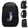 thumbnail image 3 of Mochila impermeable de 20 a 70 l con funda para lluvia, moderna, con letras de flores moradas, para deportes al aire libre, ciclismo, funda de seguridad para lluvia, para acampar y hacer senderismo, 3 of 5
