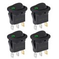 thumbnail image 1 of Interruptor balancín iluminado impermeable Kuymtek 12 V DC 20 A verde para barco coche 4 piezas, 1 of 4
