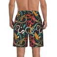 thumbnail image 3 of Kdxio Snake And Flower Pattern Mens Casual Shorts - Drawstring Summer Beach Sports Shorts for Men, 3 of 9