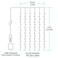 thumbnail image 4 of Merkury Innovations Curtain Lights, Warm White LEDs, Sound Activated, Remote Control, Power Adapter, 4 of 8