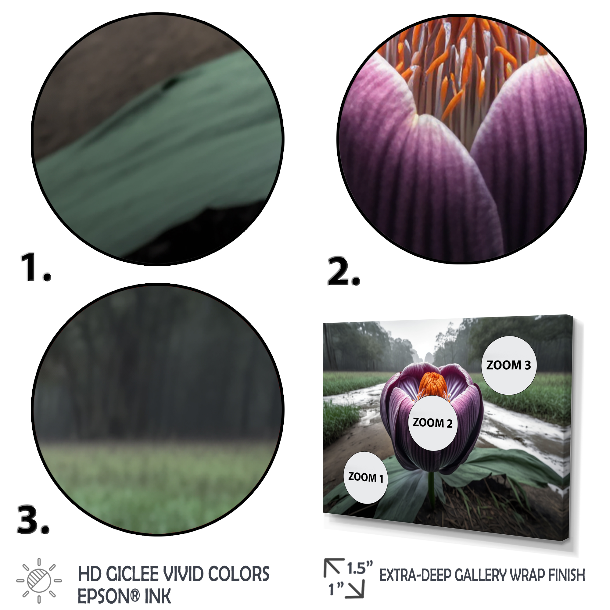 Designart A Blooming Crocus Flower In Winter II Canvas Wall Art