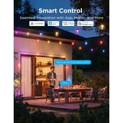 Govee Clear Bulb Outdoor String Lights, 96ft RGBWIC Dimmable Patio & Backyard Lights with 30 LED Bulbs