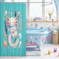 thumbnail image 3 of Manfei Ocean Wildlife Axolotl Shower Curtain 72Wx84L,Cute Salamander Pattern Bathroom Shower Curtain, 3 of 5