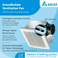 thumbnail image 3 of Delta Breeze GreenBuilder Ventilation Fan 80CFM with Humidity Sensor, White, 3 of 13