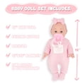 thumbnail image 4 of Baby Doll Chyyeerkidd de 12 pulgadas con chupete, biberón y manta, 4 of 7