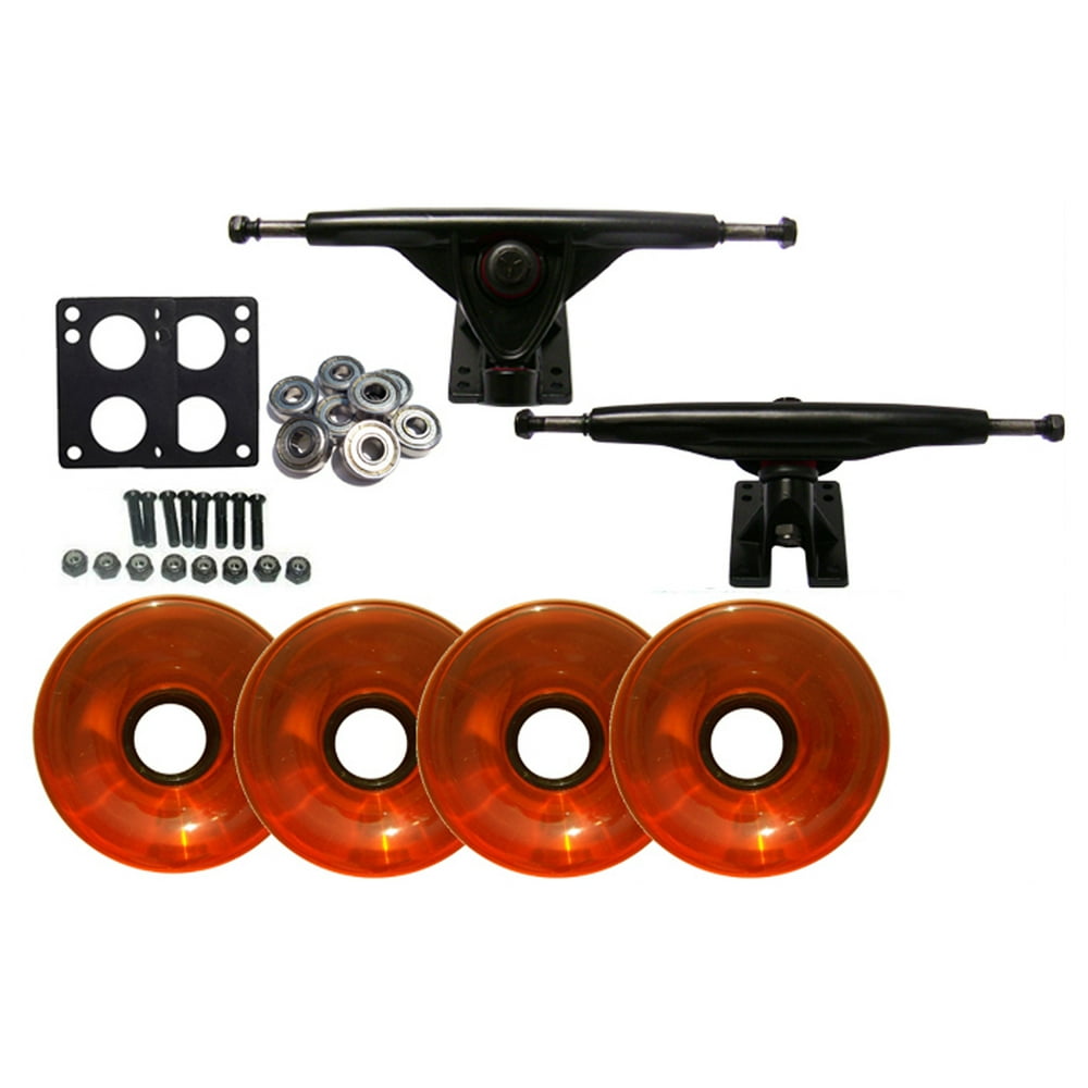LONGBOARD SKATEBOARD 180 TRUCKS and 76mm WHEELS Package - Walmart.com
