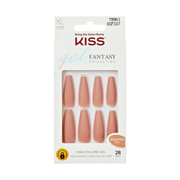KISS Gel Fantasy Sculpted Nails XL Nails - Hoopla - Walmart.com