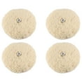 thumbnail image 1 of 7 Inch Double Sided Wool Polishing Pad Buffing Pad with 5/8 Inch Wool (Pack of 4), 1 of 7