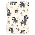 thumbnail image 2 of Haosy Cartoon Zebras and Leaf Notebooks 2 Pcs 1-subject Journal 60 Sheets A5 College Ruled Paper Detachable Ring 8.3"x5.7", 2 of 8