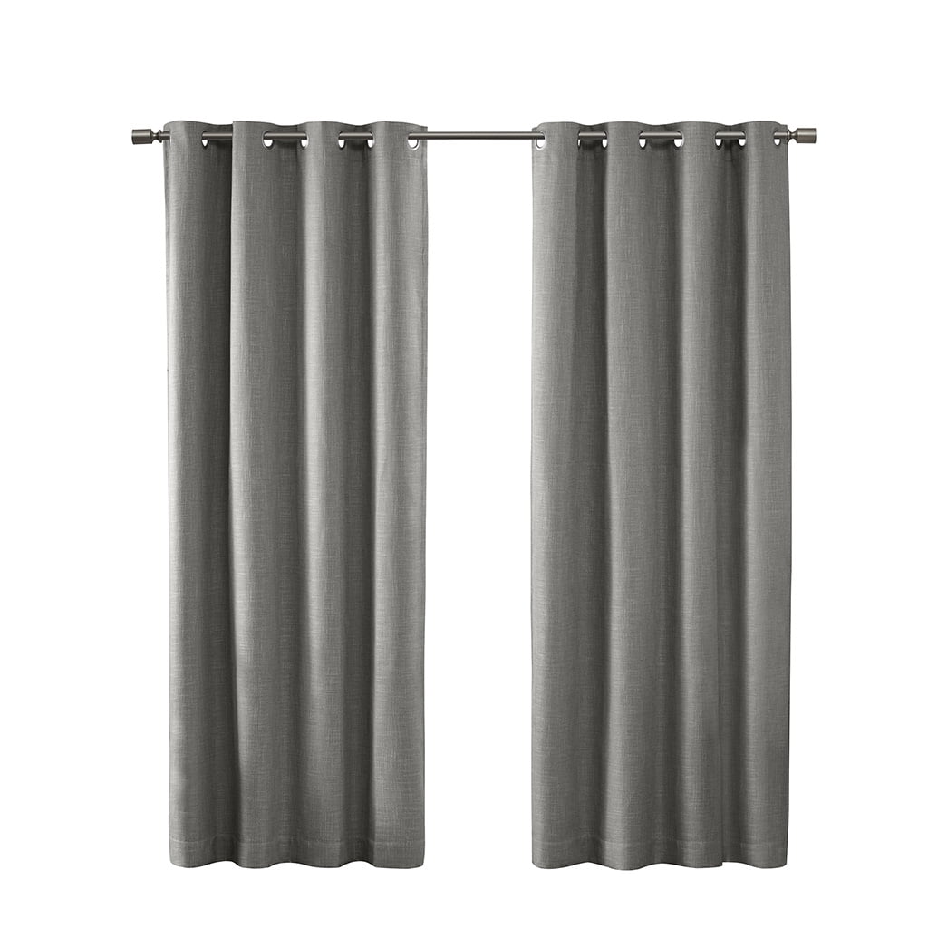 MAYEERTY 1 Pc Printed Heathered Blackout Grommet Top Curtain Panel