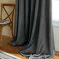thumbnail image 2 of TOWN & COUNTRY EVERYDAY Lustre Solid Heavyweight Textured Sateen Indoor Curtains, Room Darkening Opacity, Grommet Top, Energy Efficient, 2-Pack Set, 52"x63", Charcoal, 2 of 10