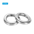 thumbnail image 3 of Uxcell 1.2" Metal O Rings, 4 Pcs 304 Stainless Steel Smooth Round Rings for Bags, Belts, 6mmx30mm, 3 of 5