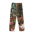 thumbnail image 3 of Lsque Dog On Floral Couch Print Men's Pajama Pants, Lounge Pant - Comfortable Home Wear,Elastic Waistband, Stylish Design-Large, 3 of 9