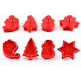 thumbnail image 3 of sweethay 4 Uds. Moldes para galletas de Navidad, Chocolates, Fondant, galleta, decoración en relieve, moldes para hornear prensables, tienda para el Herramientas y accesorios para hornear sweethay HA039229-00, 3 of 8
